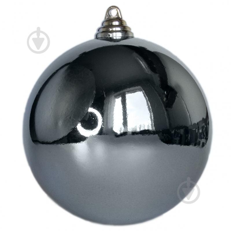 Шар новогодний Девилон 12 см 250782 серый - фото 1