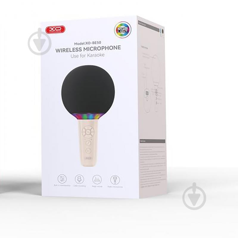 Микрофон Xo BE50 Bluetooth AUX LED (BE50.beige) - фото 5