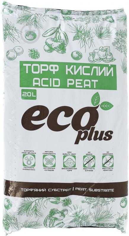 Субстрат Eco Plus торфяной кислый 20 л - фото 1