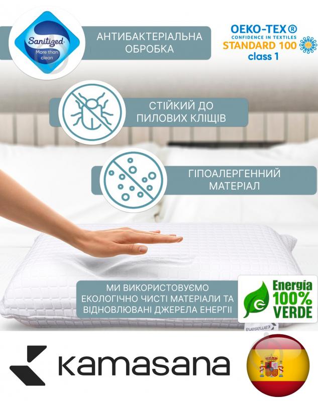 Подушка ортопедична Aloe vera Kamasana 40x60 см білий - фото 10 Подушка ортопедична Aloe vera Kamasana 40x60 см білий - фото 10