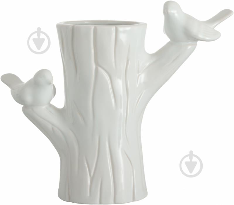 Ваза керамическая Птички 1002-25 28 см белая 1002-25 - фото 1 Ваза керамическая Птички 1002-25 28 см белая 1002-25 - фото 1