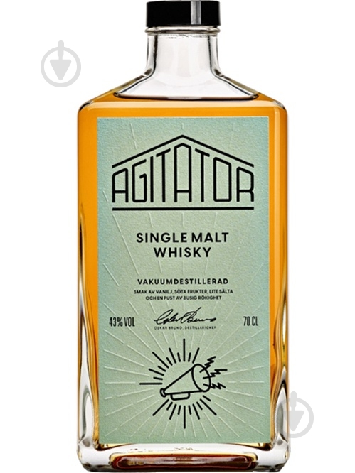 Виски "Agitator" Single Malt Whisky 43% 0,7 л - фото 1