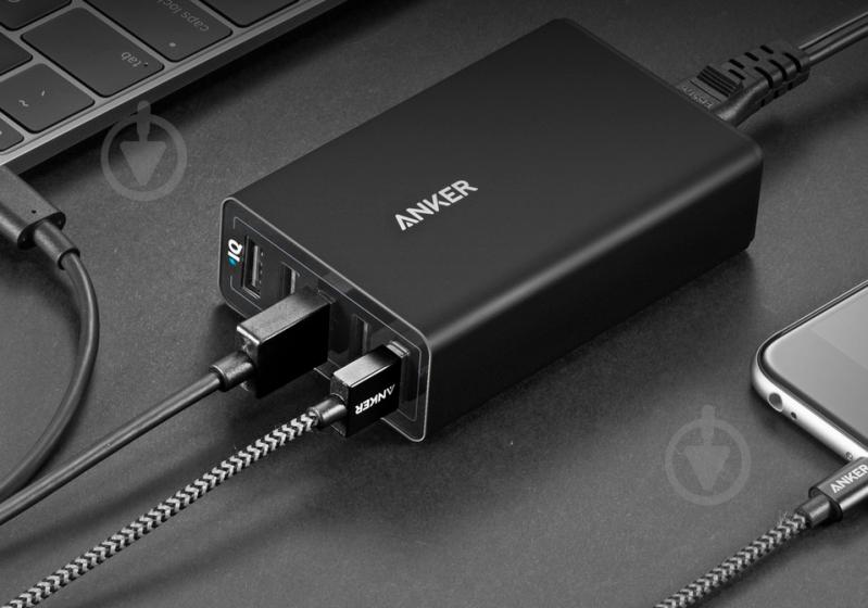 Мережевий зарядний пристрій Anker POWERPORT 5 - 40W 5-PORT USB POWER IQ V3 - фото 11