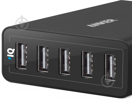 Мережевий зарядний пристрій Anker POWERPORT 5 - 40W 5-PORT USB POWER IQ V3 - фото 3