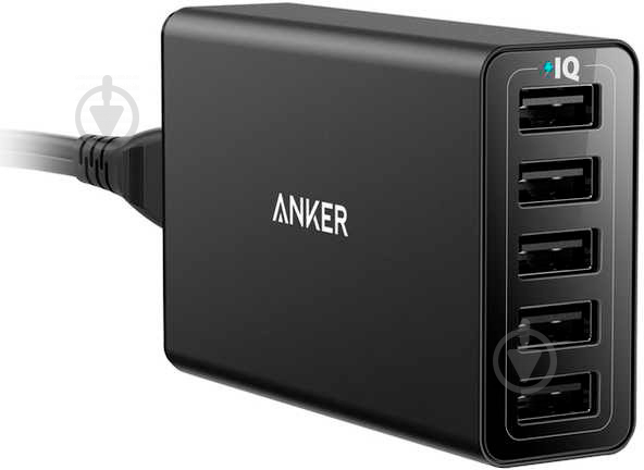 Мережевий зарядний пристрій Anker POWERPORT 5 - 40W 5-PORT USB POWER IQ V3 - фото 2