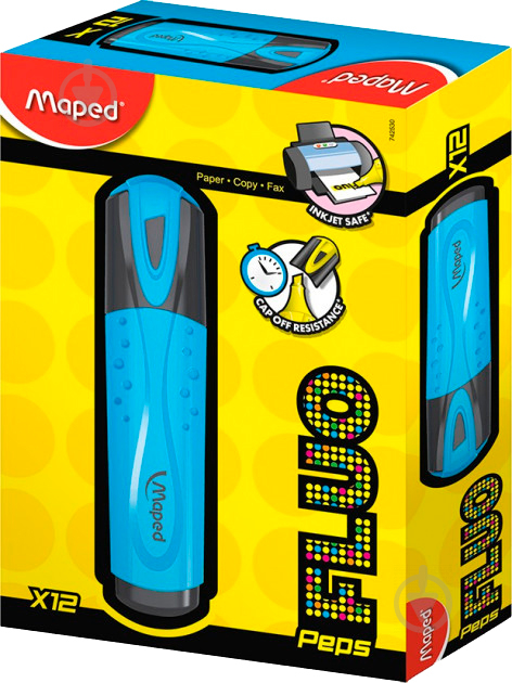 Маркер Maped FLUO PEPS CLASSIC MP.742530 блакитний - фото 2