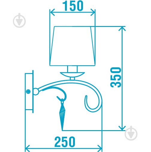 Бра Victoria Lighting 1x40 Вт E14 хром Anetta/AP1 - фото 3