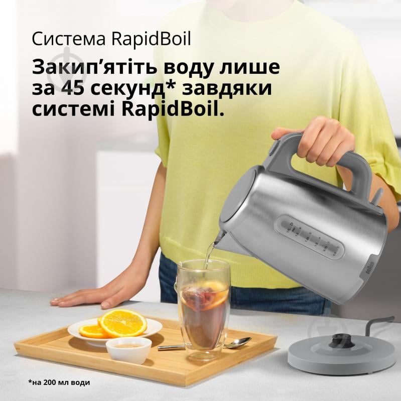 Електрочайник Braun WK1500GY PurShine - фото 4