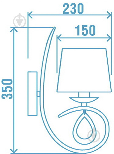 Бра Victoria Lighting 1x40 Вт E14 бронза Lin/AP1 antique bronze - фото 3