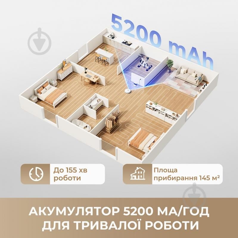 Робот-пылесос DREAME Robot Vacuum L40 (1166913) white - фото 11