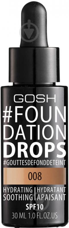 Крем тональний Gosh Foundation Drops світло-коричневий 30 мл - фото 1