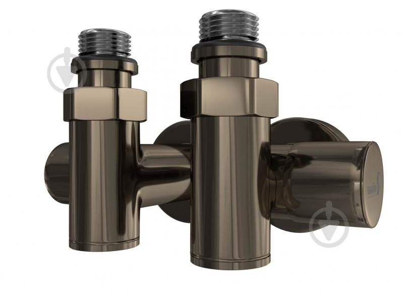 Кран угловой Mario под ТЭН бронза - фото 1