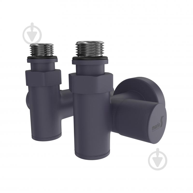 Кран угловой Mario под ТЭН графит - фото 1 Кран угловой Mario под ТЭН графит - фото 1