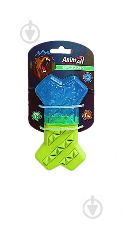 Игрушка для собак AnimAll GrizZzly Холодная кость сине-зеленая 9680 - фото 1