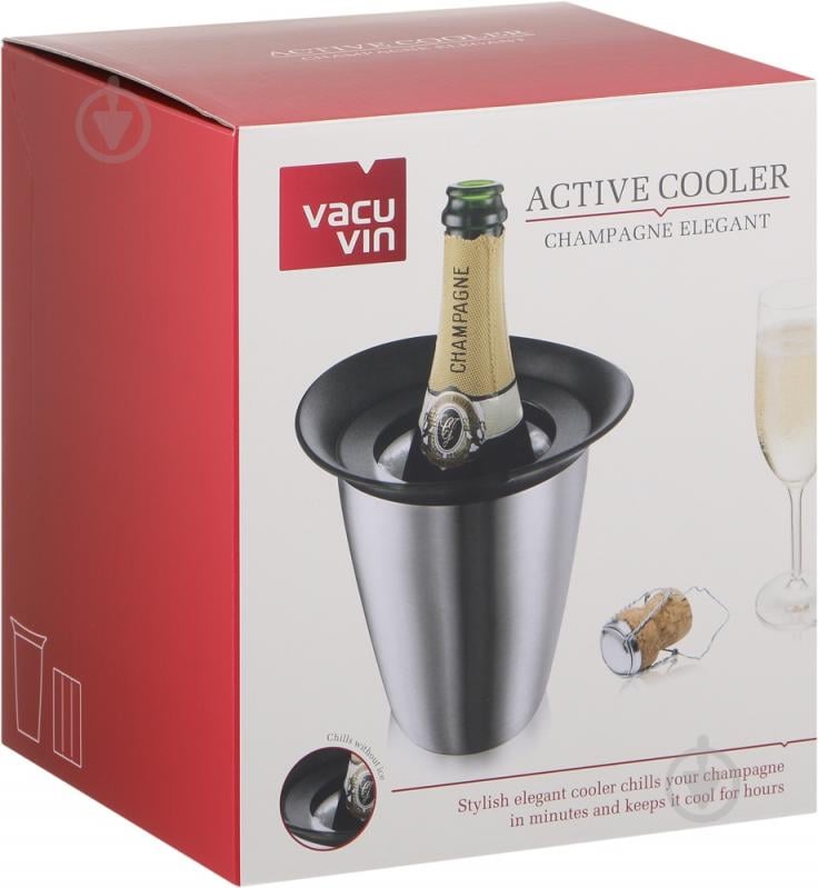 Ведро для охлаждения напитков Vacu Vin Active Cooler Champagne Elegant Stainless Steel - фото 4