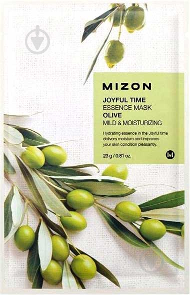 Маска для лица MIZON Joyful Time Essence Mask Olive 23 г 1 шт. - фото 1