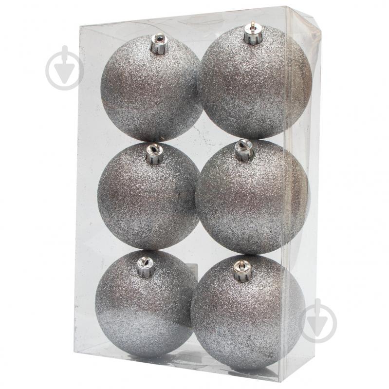 Набор елочных шаров Девилон 251215 d80 мм 6 шт./уп. - фото 1