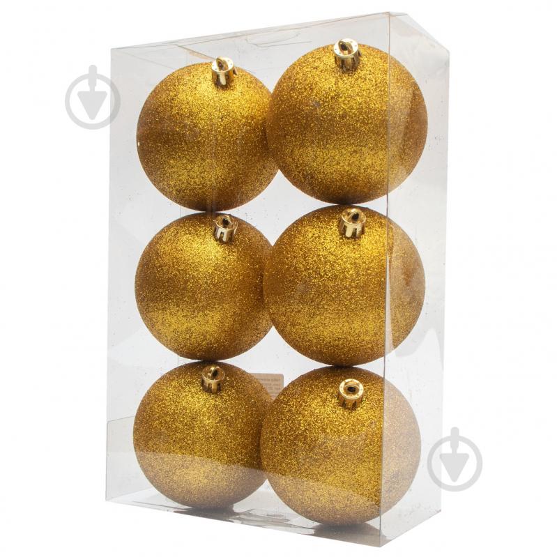 Набор елочных шаров Девилон 251222 d80 мм 6 шт./уп. - фото 1
