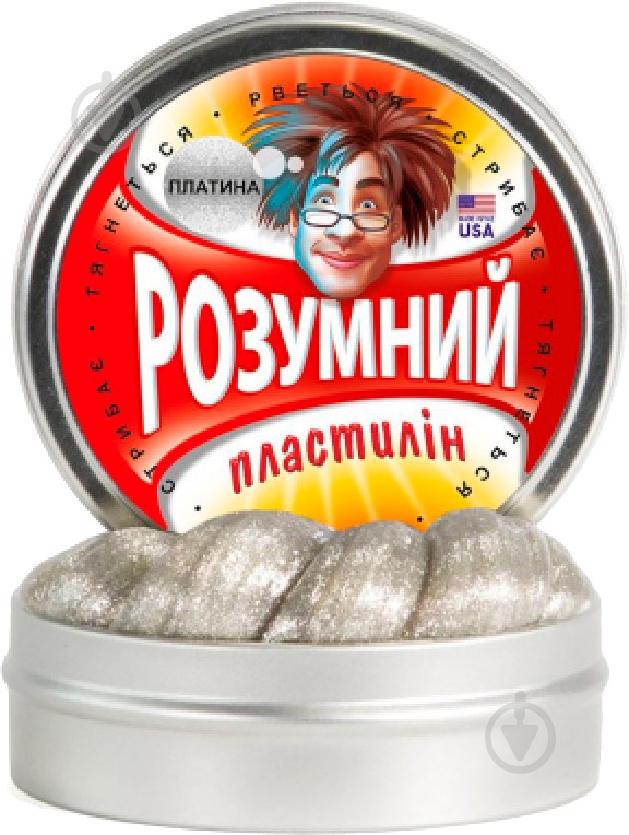 Пластилин Thinking Putty умный Платина - фото 1
