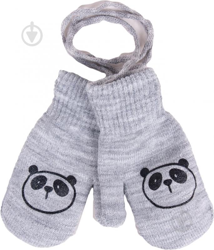 Варежки YO! р.10 серый - фото 1