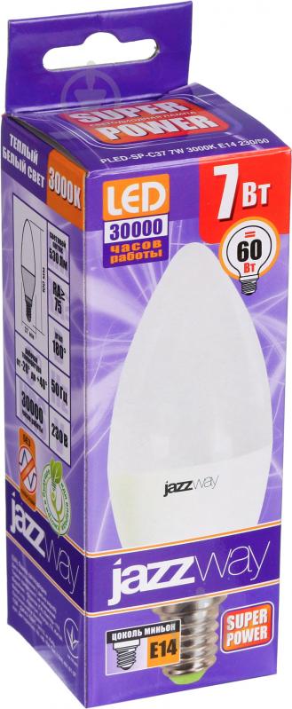 Лампа світлодіодна Jazzway PLED-SP 7 Вт C37 матова E14 220 В 3000 К 1027818 - фото 2