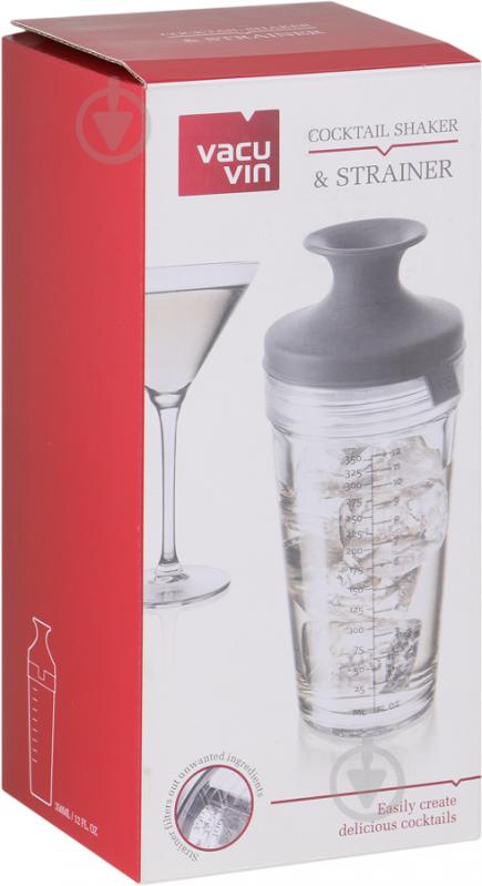 Шейкер с ситом 350 мл Cocktail Shaker & Strainer 7840360 Vacu Vin - фото 4