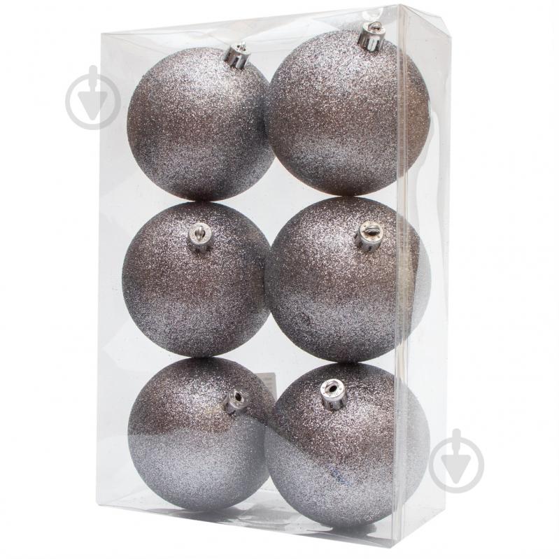 Набор елочных шаров Девилон 251307 d80 мм 6 шт./уп. - фото 1