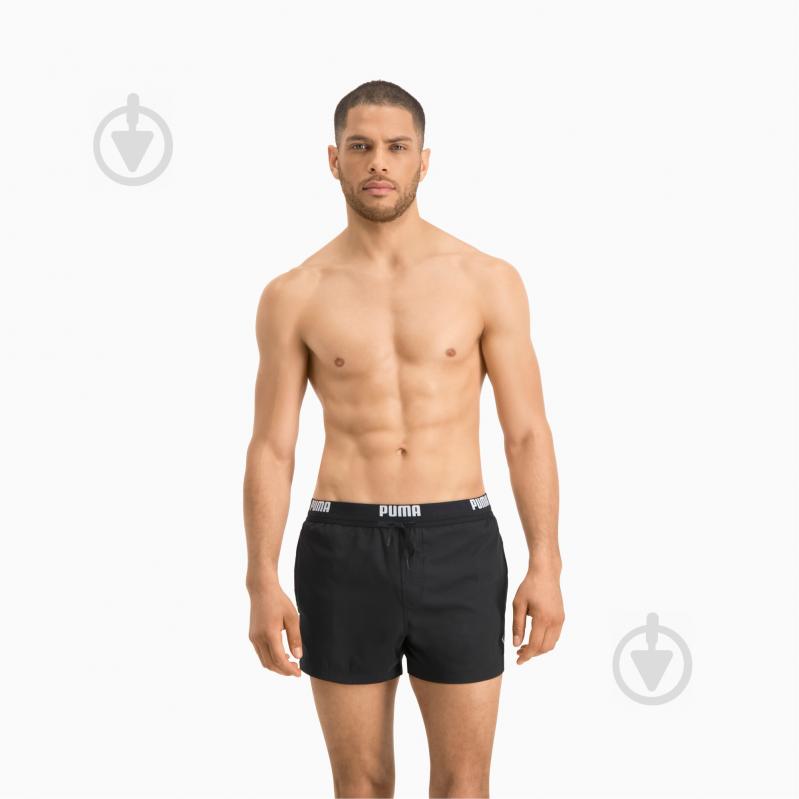 Шорты Puma SWIM MEN LOGO SHORT LEN 90765903 р. M черный - фото 1