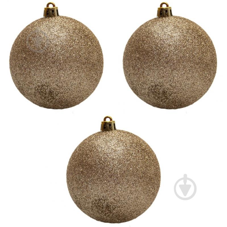 Набор елочных шаров Девилон 251376 d80 мм 3 шт./уп. - фото 1
