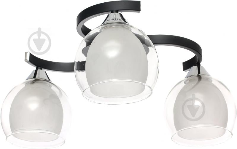 Люстра стельова Victoria Lighting 3xE27 чорний хром Anita/PL3 - фото 1