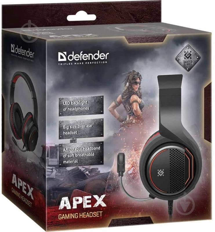 Навушники Defender Apex black/red (64525) - фото 5