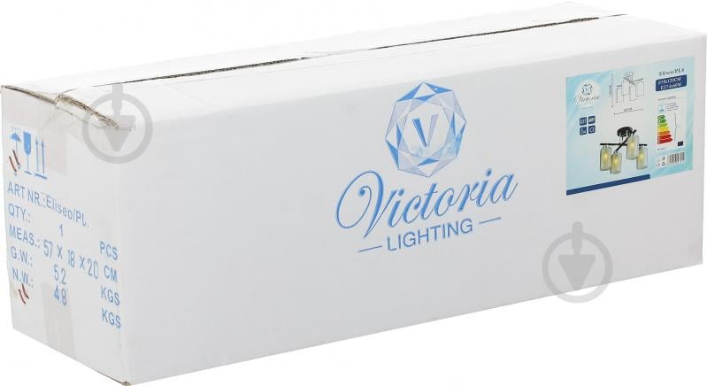 Люстра стельова Victoria Lighting 4xE27 хром/венге Eliseo/PL4 - фото 4 Люстра стельова Victoria Lighting 4xE27 хром/венге Eliseo/PL4 - фото 4