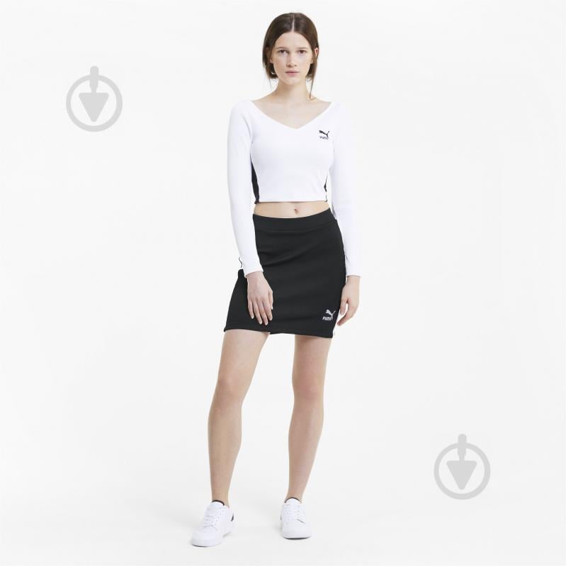 Юбка Puma Classics Ribbed Skirt 59764901 р. XS черный - фото 5