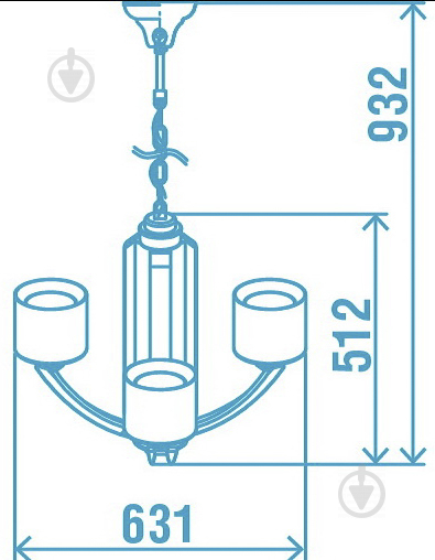 Люстра підвісна Victoria Lighting 3xE27 чорний Leon/SP3 - фото 4