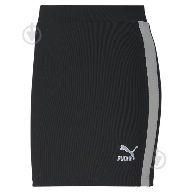 Спідниця Puma Classics Ribbed Skirt 59764901 р. M чорний - фото 2