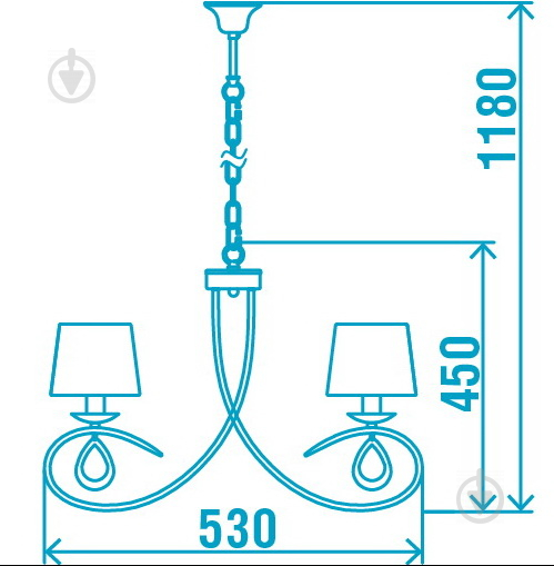 Люстра подвесная Victoria Lighting 3xE14 античная бронза Lin/SP3 - фото 4