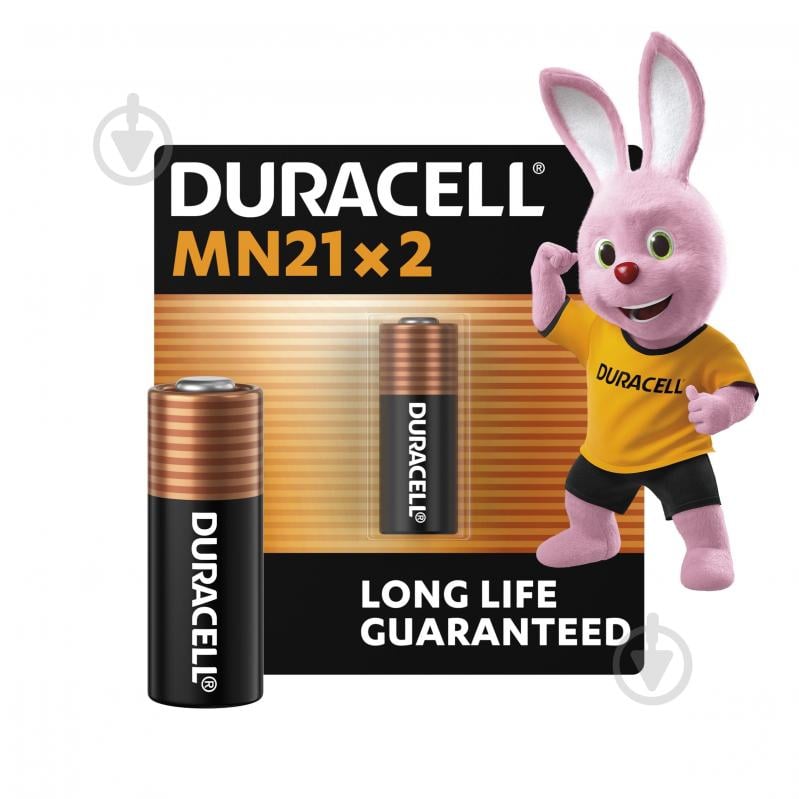 Батарейка щелочная Duracell специализированная A23/23A/V23GA/LRV08/8LR932 MN21 2 шт. - фото 1