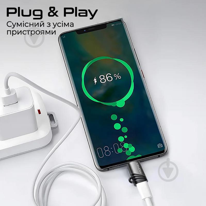 Перехідник Promate Link-Ci Lightning to USB-C grey (link-ci) - фото 6