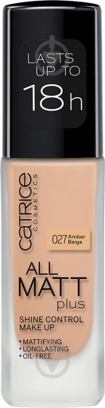 Крем тональний Catrice All Matt Plus Shine Control Make Up №027 Amber Beige 30 мл - фото 1