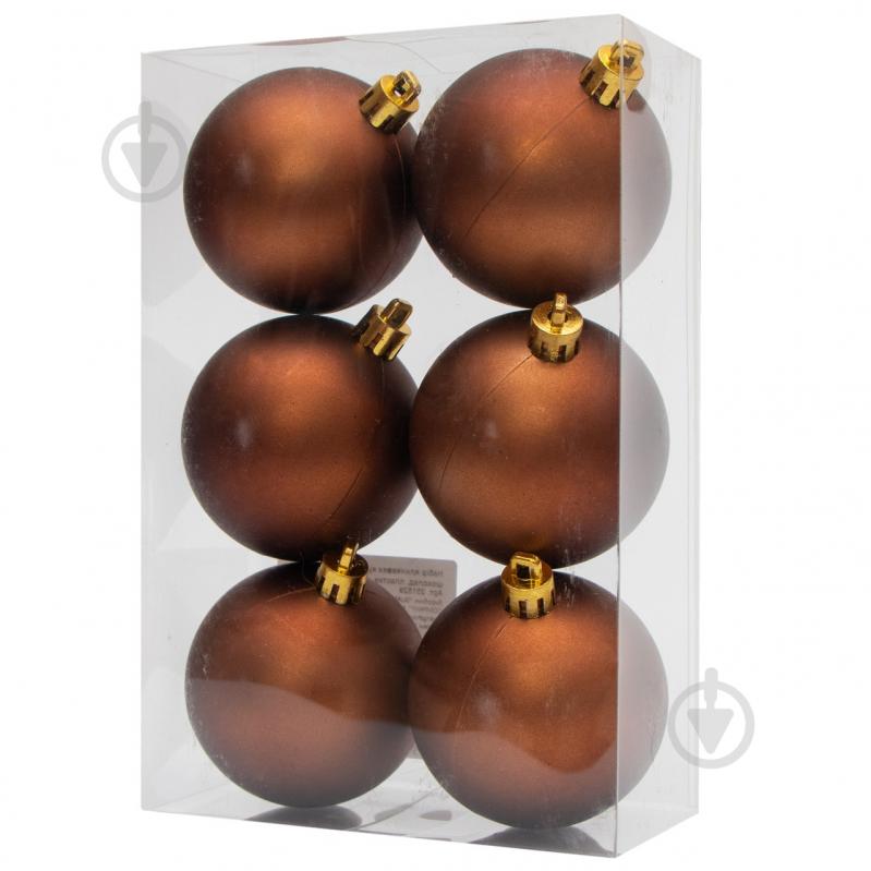 Набор елочных шаров Девилон 251529 d60 мм 6 шт./уп. - фото 1 Набор елочных шаров Девилон 251529 d60 мм 6 шт./уп. - фото 1