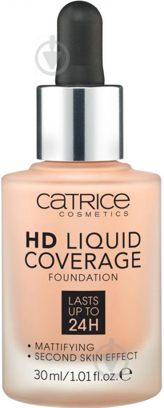 Тональная основа Catrice HD Liquid Coverage Foundation №020 Rose Beige 30 мл - фото 1