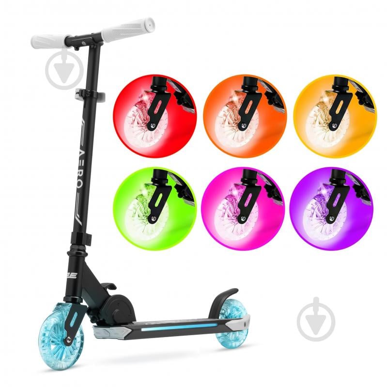 Самокат 2E чорний AERO-125-RGB - фото 2