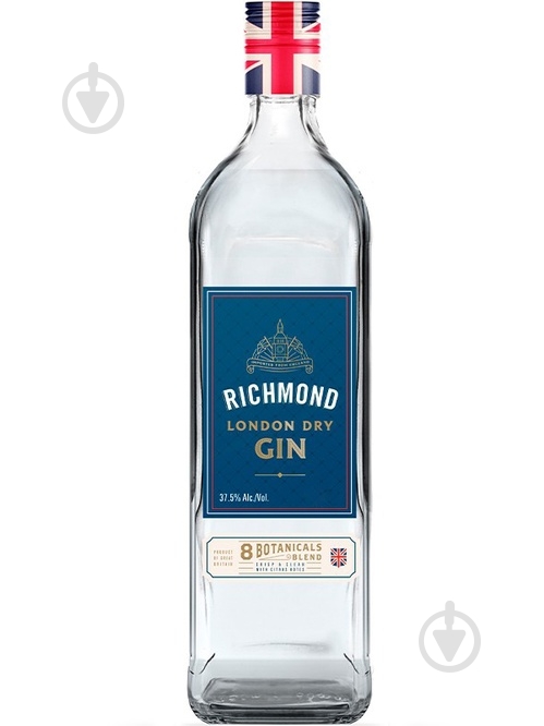 Джин Richmond London Dry Gin 37,5% 1 л - фото 1