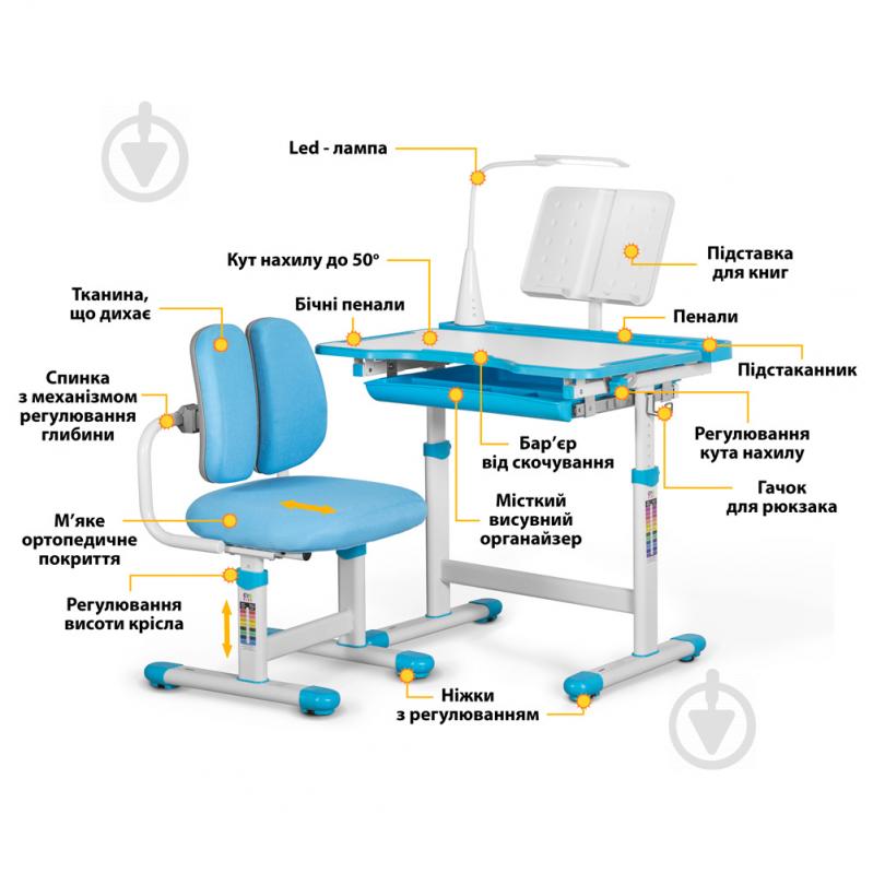 Комплект мебели детский Evo-kids BD-23 BL - фото 2