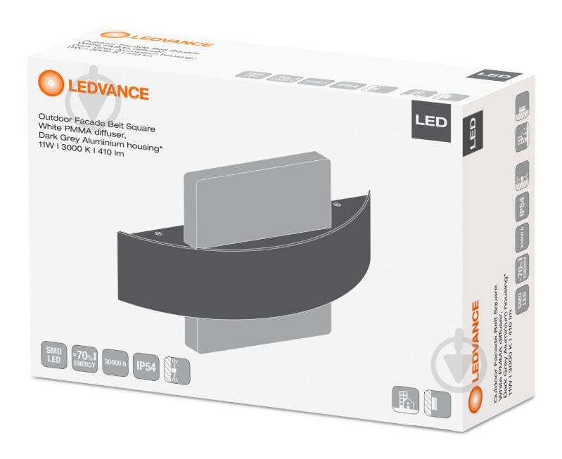 Светильник уличный настенный Ledvance Outdoor Facade Belt 11 Вт IP54 темно-серый - фото 2