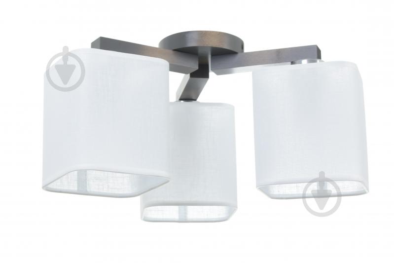 Люстра стельова TK Lighting Nadia 2656 3x60 Вт E27 білий із сірим - фото 1