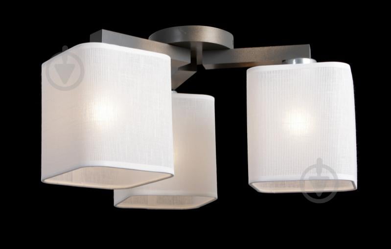 Люстра стельова TK Lighting Nadia 2656 3x60 Вт E27 білий із сірим - фото 2