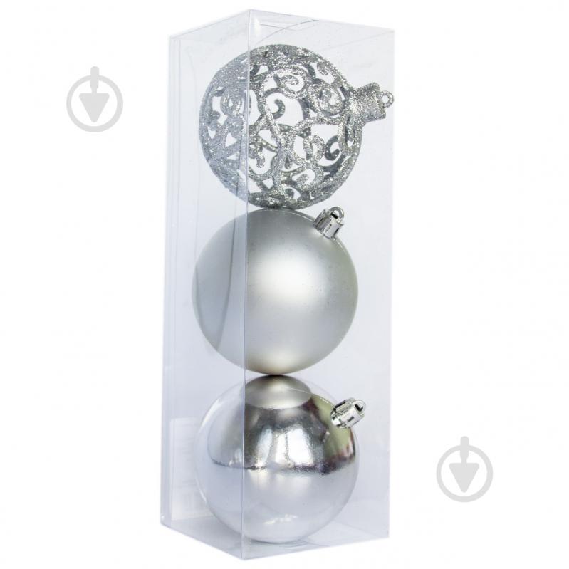Набор елочных шаров Девилон 251642 d80 мм 3 шт./уп. - фото 1