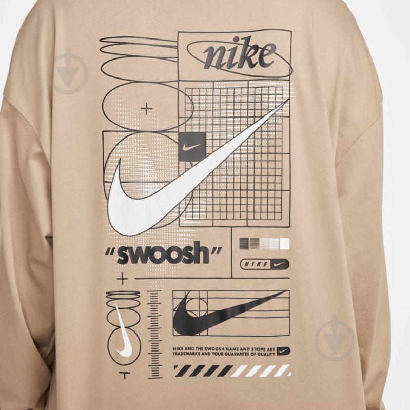 Футболка Nike W NSW LS TEE BF PRINT SW FV4971-247 р.L бежевый - фото 6