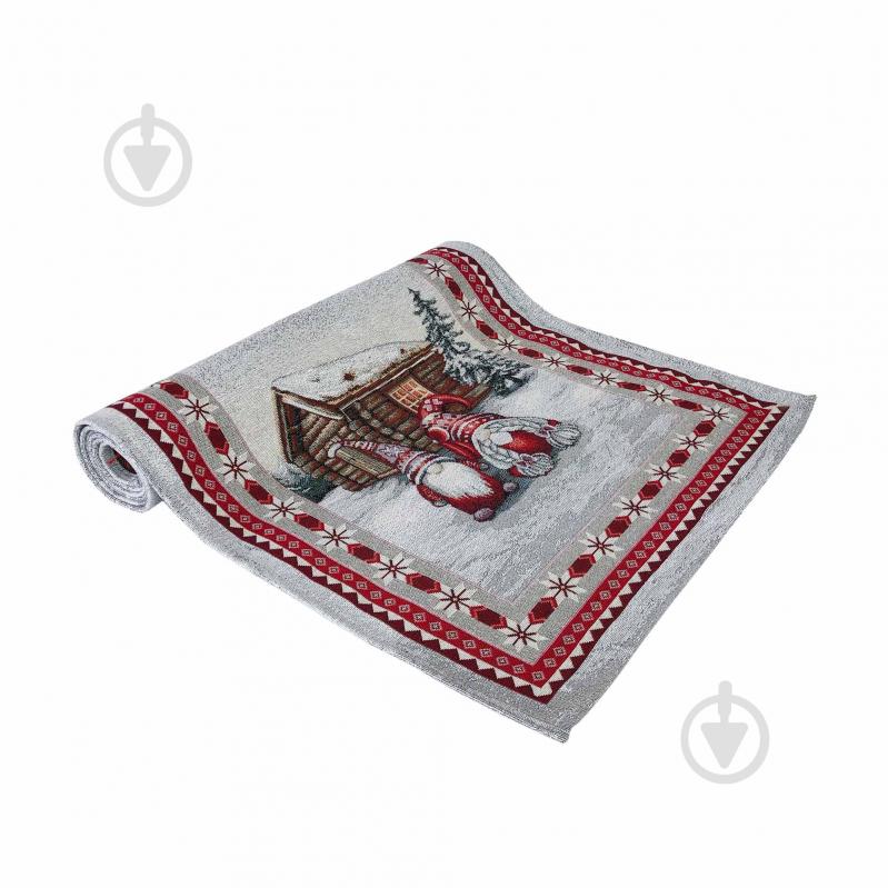 Ранер Snowfall 40x100 см сірий із малюнком Прованс - фото 1